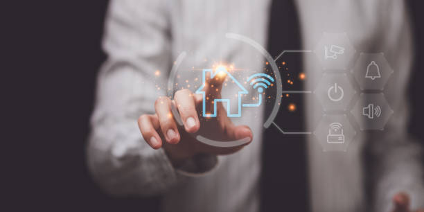 istock smart home technology concept ,Wireless automation control with applications ,Innovative smart home control by phone ,remote control of appliances ,Connecting your home or office with software 1482755553
