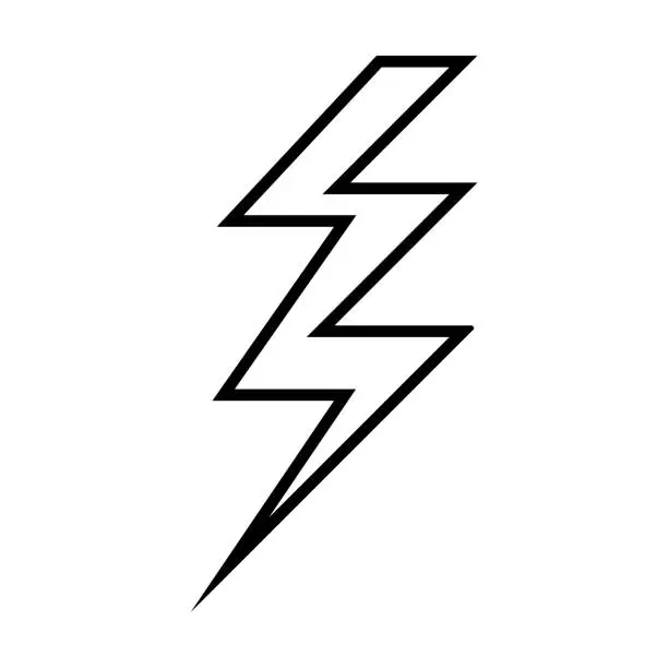 Vector illustration of thunder icon, fast vector, powerful illustration
