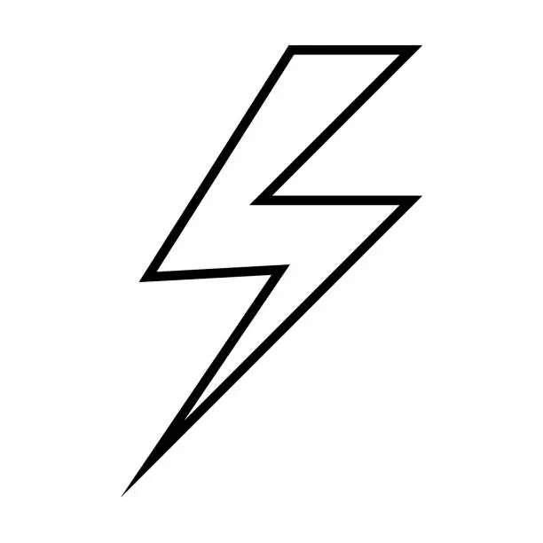Vector illustration of thunder icon, fast vector, powerful illustration