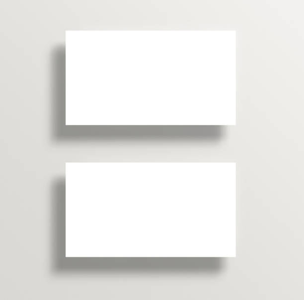 istock Two horizontal business cards on white background. 1482758037