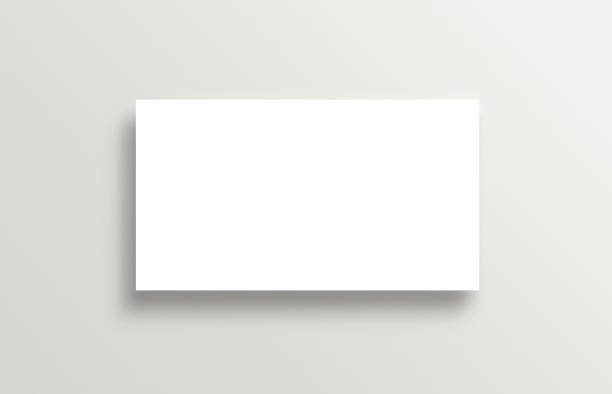 istock Two horizontal business cards on white background. 1482758044