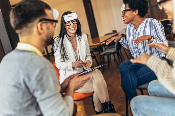 istock Business team having fun at teambuilding activity 1482759354