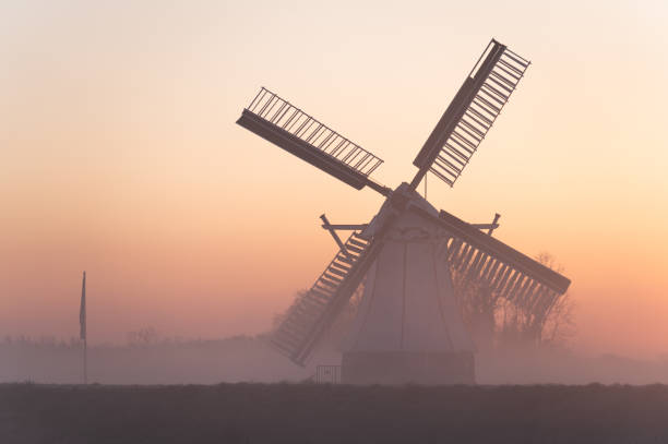 Dutch windmill stock photo