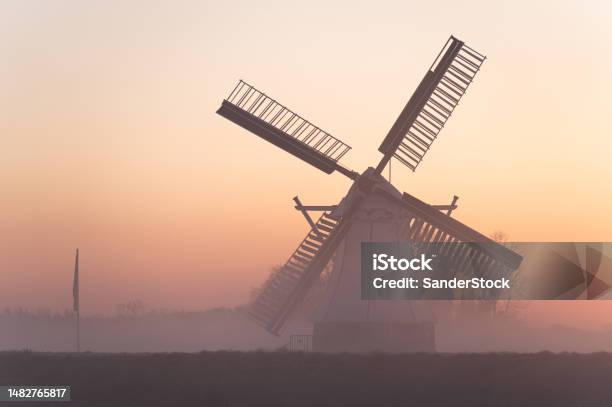 Dutch Windmill Stock Photo - Download Image Now - Agriculture, Atmospheric Mood, Backgrounds