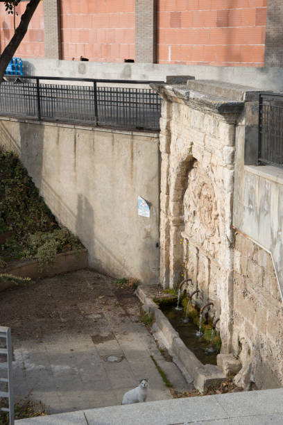 istock Barbastro Huesca Aragon Spain  . Old fountain next the river. 1482768350
