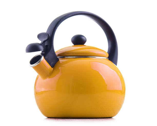istock Traditional stainless steel stovetop kettle with whistle 1482772879