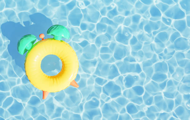 istock 3d rendering of inflatable alarm clock floating on water 1482774335