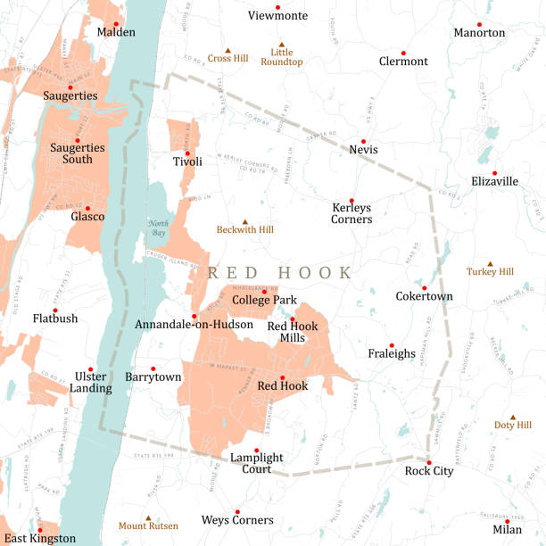 Ny Dutchess Red Hook Vector Road Map Stock Download Ny Dutchess Red Hook Vector Road Map 