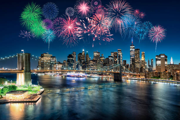 istock Fireworks in New York City 1482783659