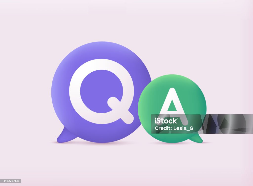Text Question. Images Question And Answers Concept Illustration Template 3d Web Vector ...
