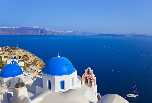 Santorini church (Oia), Greece - vacation background
