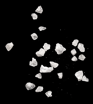 Salt on a black background