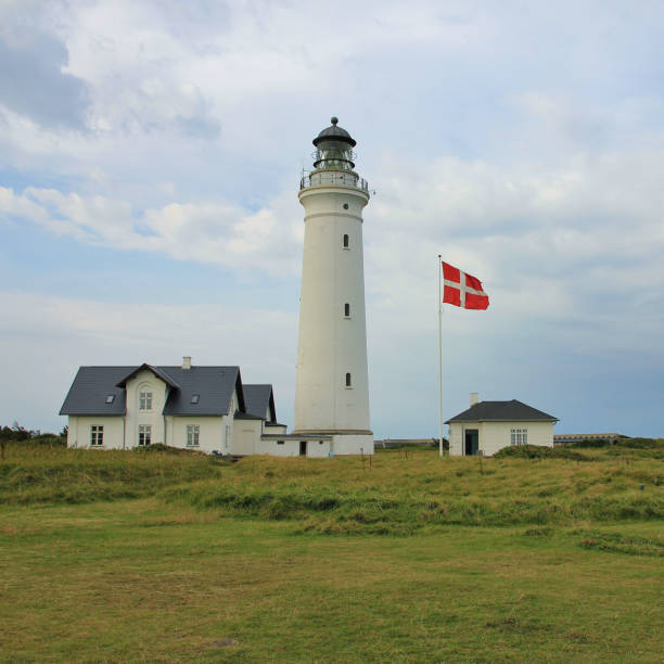 istock Beautiful old lighthouse in Hirtshals, Denmark. 1482792751