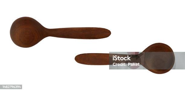 Spoon Reference Front View Wooden Spoon Front And Back Top View Isolated On White Background Stock ...