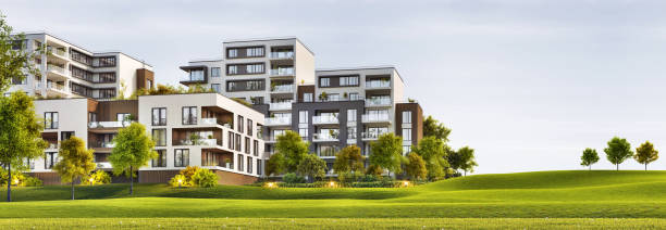 istock Modern residential buildings 1482796541