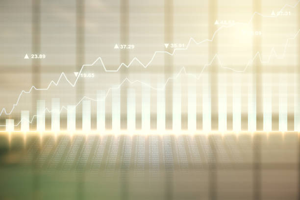 istock Double exposure of abstract creative financial chart hologram on empty modern office background, research and strategy concept 1482796627