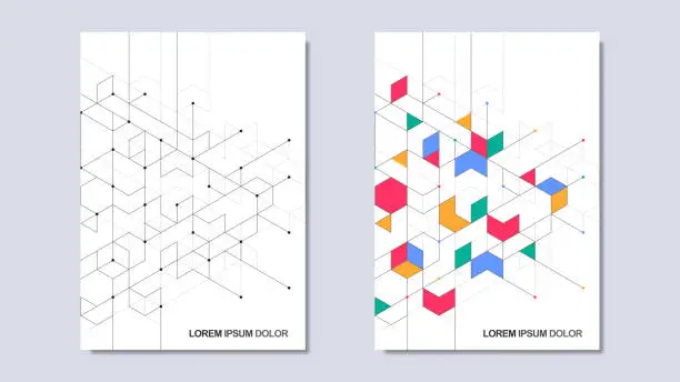 Vector illustration of Creative idea of modern design with abstract geometric background. Minimalistic vector texture with polygonal pattern. Template for cover brochure, layout, flyer, book, banner