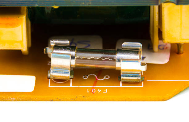 istock Glass tube fuse on electronics circuit board 1482800054