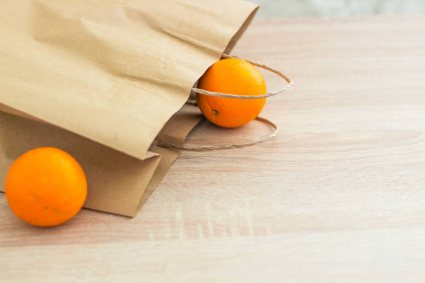istock Ecological pocket kraft bag for shopping 1482800163