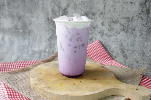 Delicious Taro Milk Tea with Purple Color