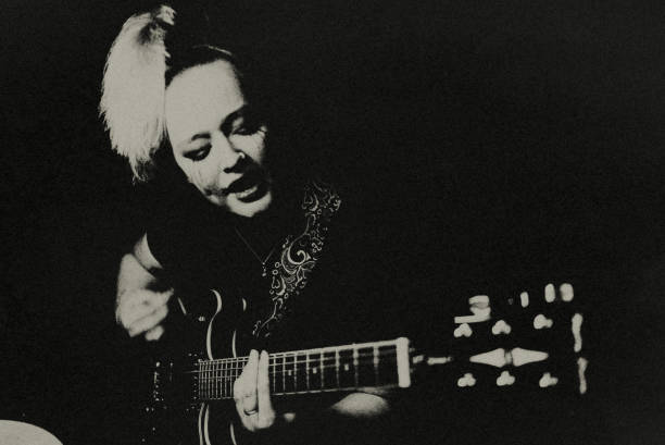 istock The female rock musician. 1482802912
