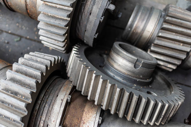 istock Old equipment, machines, tools in a rustic style in an abandoned mechanical factory 1482806895
