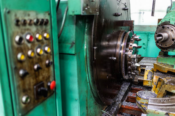 istock Old equipment, machines, tools in a rustic style in an abandoned mechanical factory 1482807000