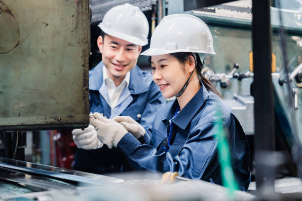 istock Female engineer working at a factory 1482810660