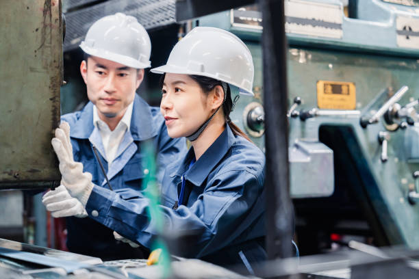 istock Female engineer working at a factory 1482810662