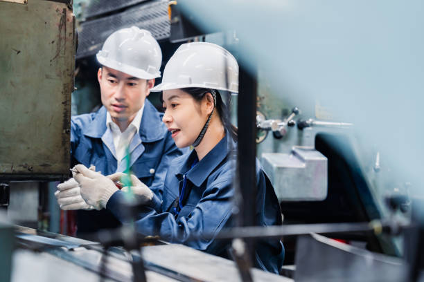 istock Female engineer working at a factory 1482810665
