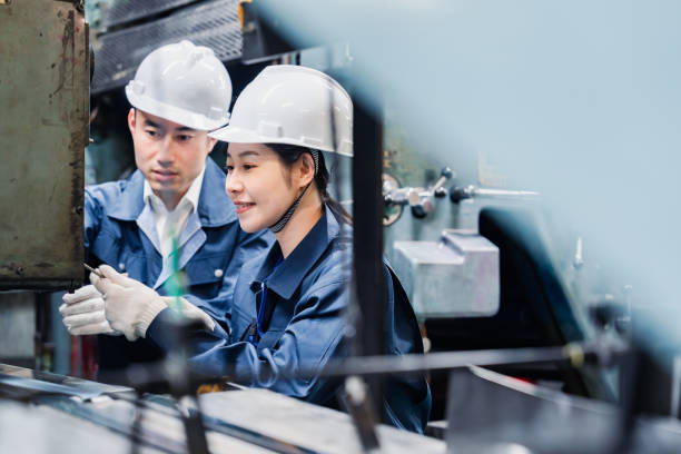 istock Female engineer working at a factory 1482810669