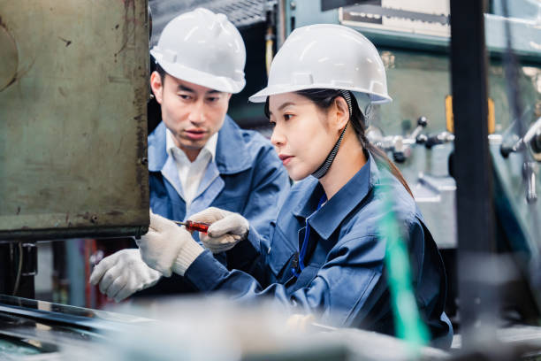 istock Female engineer working at a factory 1482810672