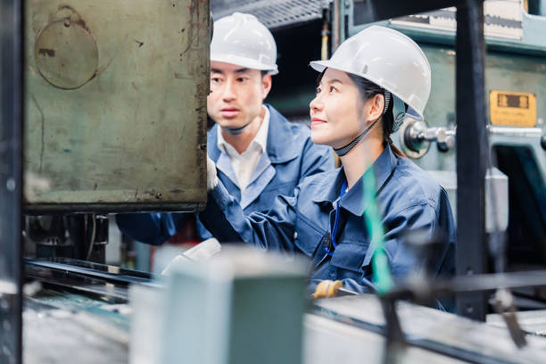 istock Female engineer working at a factory 1482810677