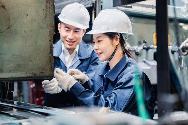 istock Female engineer working at a factory 1482810679