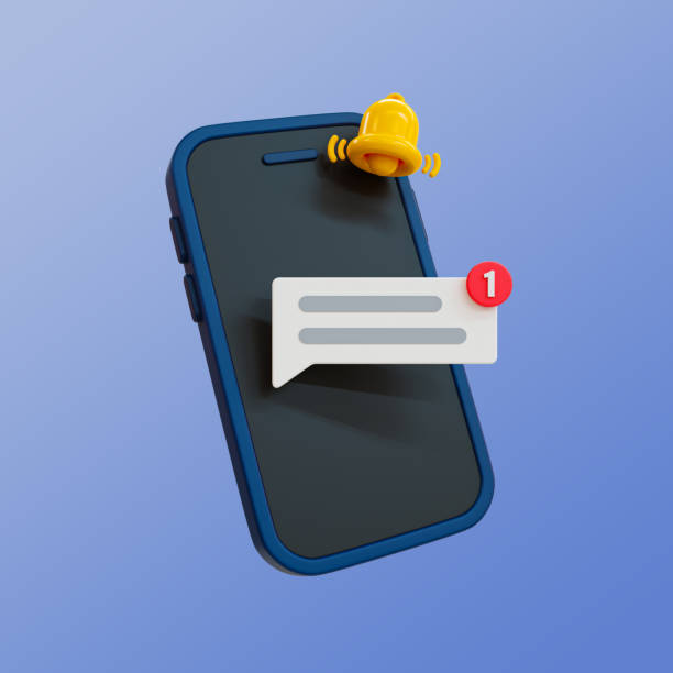 istock 3d minimal unread messages notification. social media chat message. smartphone with a bell icon and chat message icon. 3d illustration. clipping path included. 1482810888