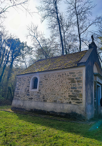 A small secret and hidden chapel in the middle of the forest