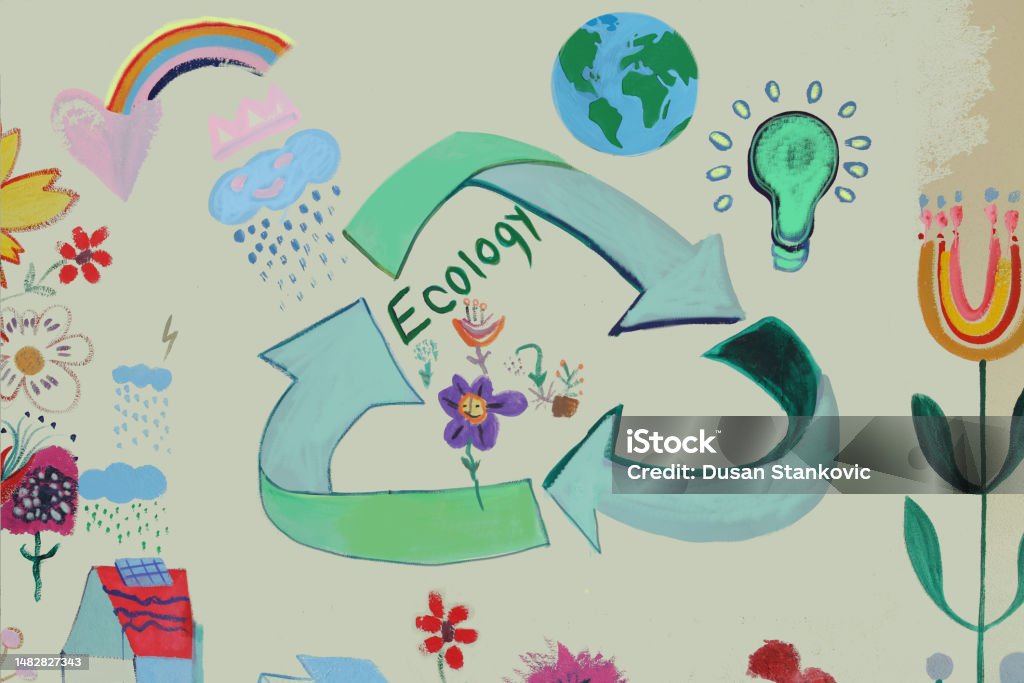 Sustainability Drawing Examples Sustainable Development Concept Stock Illustration - Download Image Now ...