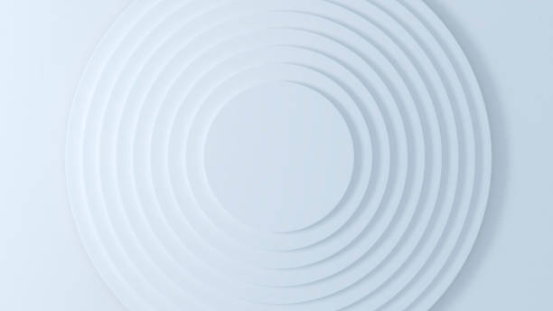 White circles abstract pattern template background stock photo