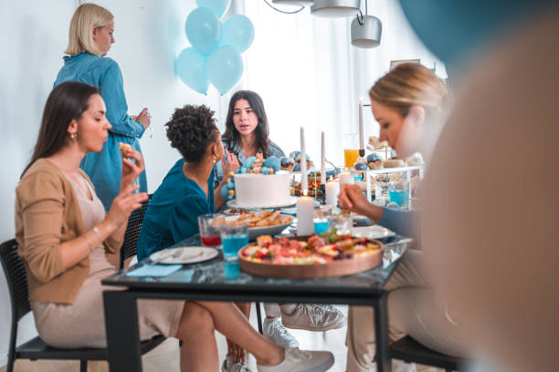 istock Joyful Female Gathering at Baby Shower Brunch 1482830467