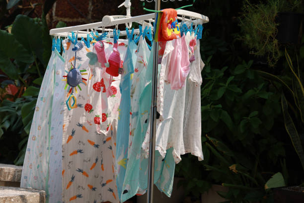 istock Dry the baby's diapers in the hot sun 1482835366