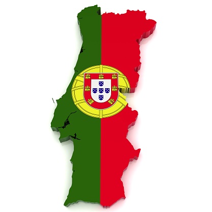 Portugal map flag