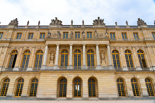 France, Paris - September 18, 2022: Palace Versailles, it was a royal chateau and added to the UNESCO list of World Heritage Sites.