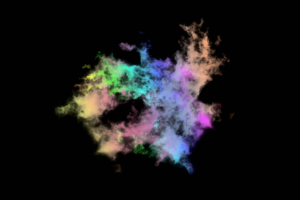 istock Colored cloud isolated on black background,Textured Smoke,Abstract black 1482841551