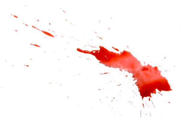 istock closeup drops of red blood isolated on white background,abstract pattern 1482842069