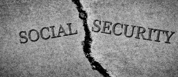 istock Old Cracked Sidewalk Cement Dangerous Broken Social Security Savings Depleted Broken System 1482843847