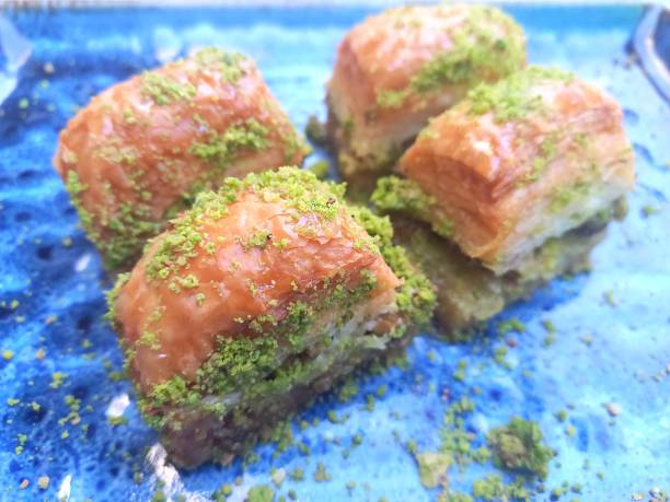istock Crispy Turkish Traditional Baklava with pistachio 1482845332