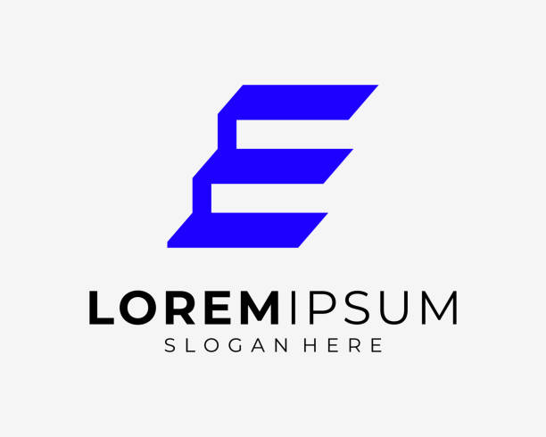 ilustrații de stoc cu litera e scari scara scara urca pasul până progresul de succes modern vector design ilustrație - treaptă