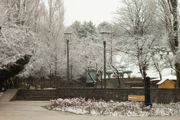 Snowy day in Ankara Seymenler Park