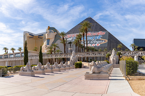 Las Vegas, United States - November 23, 2022: A picture of the Luxor Hotel and Casino.