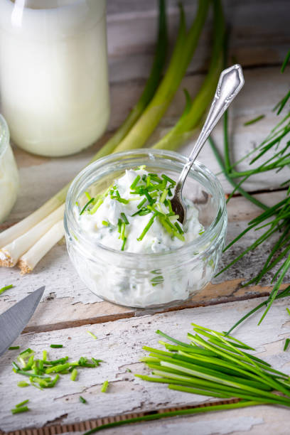 istock Fresh curd and herbs - dairy product 1482860004